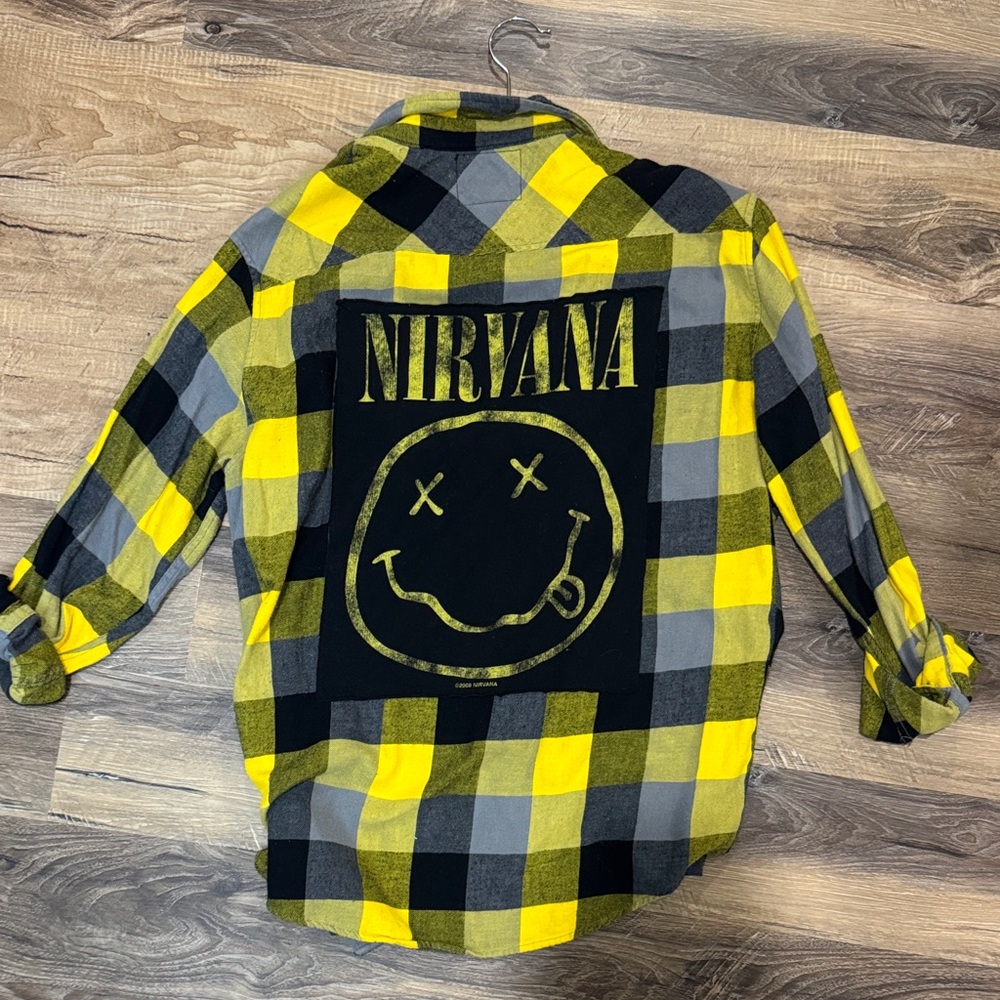 Nirvana Yellow Plaid Flannel